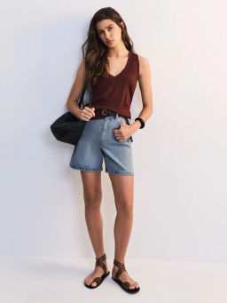 Джинсовые шорты А-силуэта ZR2605092321-102 / Zarina