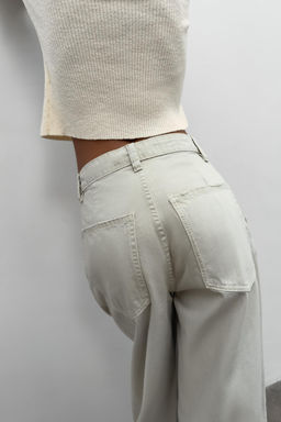 PANTAL?N BALLOON PINZAS / verde lavado - Zara фото 4