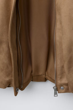 FAUX SUEDE BOMBER JACKET - Zara фото 8