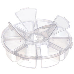 Цена за 10 шт. Органайзер для хранения мелочей, 8 ячеек "ИДЕЯДОМА", прозрачный, 10,5*3см (наклейка Селфи)