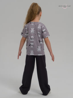 Костюм Лето котейки на сером-фуме - Sovalina фото 24