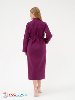 Женский вафельный халат с планкой сухая роза В-02 (29)