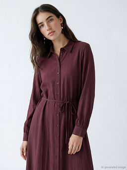 Dokulu Ku?akl? G?mlek Elbise