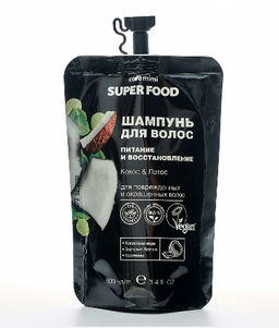 КАФЕ КРАСОТЫ le Cafe Mimi SUPER FOOD Шампунь д/волос питание и восст.Кокос&Лотос 100мл пакет