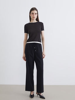 Beli Lastikli Geni? Pa?a Kad?n Pantolon