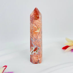 Кристалл из розового цветочного Агата
