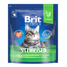 BRIT PREMIUM, Сухой корм с курицей для кошек Cat Sterilised Chicken, 2кг, 5049585  фото 4