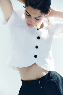 Blusa con escote en U - H&m фото 5