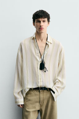 STRIPED FLOWING SHIRT - Zara фото 2