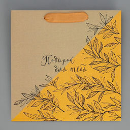 Пакет подарочный квадратный, упаковка, Moments, 20×20×20 см