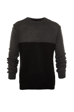 TRENDYOL MAN Siyah Slim Fit Dar Kesim Bisiklet Yaka Renk Bloklu Triko Kazak TMNAW21KZ0544 - Trendyolmilla фото 8