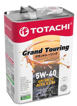 Масло моторное TOTACHI Grand Touring Fully Synthetic SN/CF 5W-40 4л