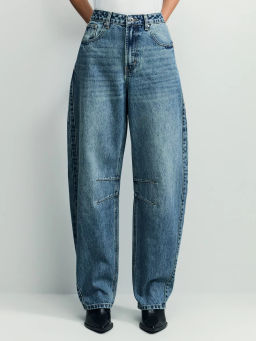 Джинсы barrel со средней посадкой / Zarina  фото 2