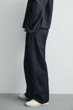 JEANS LOOSE FIT BORDADO / ?ndigo - Zara фото 7