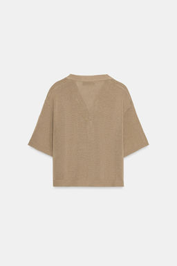 CHAQUETA PUNTO MANGA CORTA / Vis?n - Zara фото 6