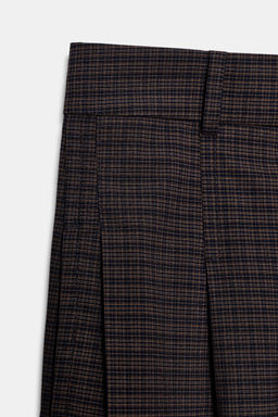 ZW COLLECTION CHECKED DARTED TROUSERS - Zara фото 6