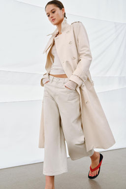 JEANS ZW COLLECTION CULOTTE TIRO MEDIO / Piedra - Zara фото 5