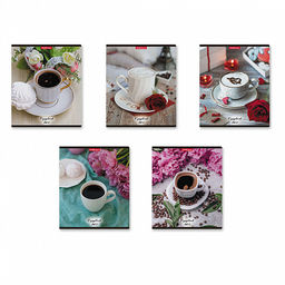 Цена за 5 шт. Тетрадь общая ученическая ErichKrause Coffee Break, 96 листов, клетка, матовая ламинация_MIX-PACK фото 2