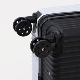 Чемодан большой 26, кодовый замок, цвет белый/чёрный - Simaland фото 8