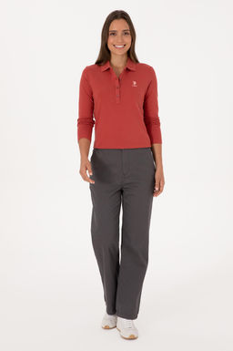 Kad_n Kiremit Basic Polo Yaka Sweatsh_rt Sepette S_rpriz _ndirim - U.s. polo assn фото 4