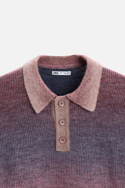 GRADIENT KNIT POLO SHIRT - Zara фото 8