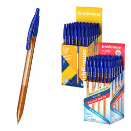 Цена за 50 шт. Ручка шариковая автоматическая ErichKrause R-301 Matic Amber 0.7 цвет чернил синий (в коробке по 50 шт.)