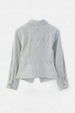 Beyaz _izgili Peplum Detayl_ Bele Oturan G_mlek TWOAW27GO00008 - Trendyolmilla фото 3