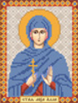 Канва/ткань с рисунком Нова Слобода БИС 5102 Св.Мц.Алла Готфская 13 см х 17 см .