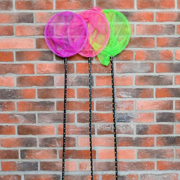 Сачок детский, ручка чёрный горох, 90 см, d=28 см, МИКС