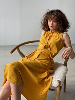 Платье, как из к/ф Красотка, в цвете манго