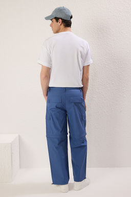 TRENDYOL MAN Lacivert Straight Kal?p Parasut Kumas Fermuarl? Sort Olabilen Pantolon TMNSS25PL00014 - Trendyolmilla фото 4