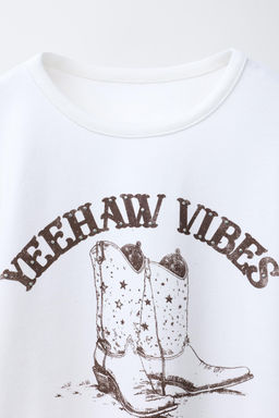 COWGIRL SLOGAN T-SHIRT - Zara фото 3