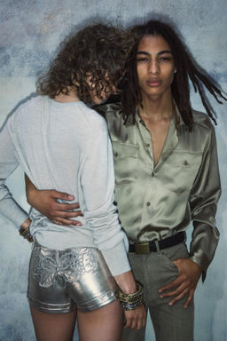SATIN SHIRT WITH POCKETS BOBBY GILLESPIE X ZARA