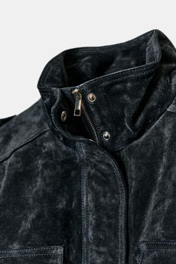 100% SUEDE LEATHER JACKET WITH POCKETS - Zara фото 8