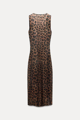 KNIT FOIL DRESS WITH ANIMAL PRINT - Zara фото 7