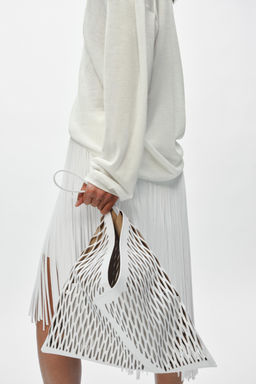 JERSEY PUNTO FINO ESCOTE PICO / crudo-blanco - Zara фото 3
