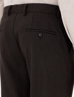 Kahverengi Slim Fit _izgili Kuma_ Pantolon