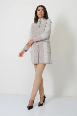 ЗЛАТА Кардиган С 2066/кофейный микс