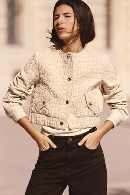 QUILTED BOMBER JACKET