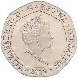 Монета 20 пенсов 2019 года Гибралтар Островные игры