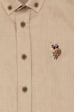 U. S. Polo Assn Базовая рубашка кокосового цвета с длинными рукавами для мальчика - U.s. polo assn фото 8