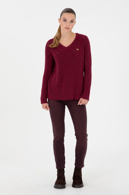 Женские бордовые джинсовые брюки Неожиданная скидка в корзине - U.s. polo assn фото 7