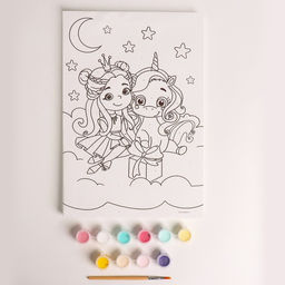 Картина по номерам Принцесса с единорогом 2030 см - Школа талантов фото 2