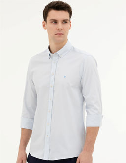A__k Mavi Slim Fit Uzun Kollu G_mlek - Pierre cardin фото 3