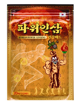 Kang Hwa Обезболивающий пластырь с красным женьшенем для суставов / Korean Power Ginseng Pad, 20 шт.