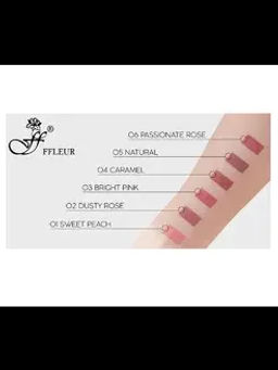 FFleur L480 Стойкая жидкая матовая помада Long Lasting 8H тон 01 Sweet peach