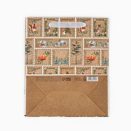 Цена за 2 шт. Пакет подарочный новогодний крафтовый «Добро пожаловать в Новый год», ML 23×27×11.5 см