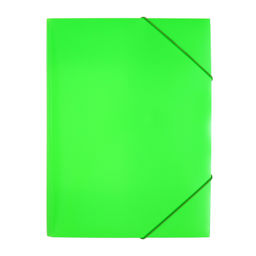 Цена за 2 шт. Папка на резинке А4, 500 мкм, Calligrata Neon, корешок 30 мм, неоновая, салатовая