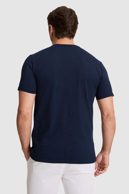 Erkek Lacivert Regular Fit Bisiklet Yaka Ti__rt