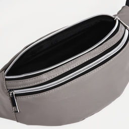 Поясная сумка на молнии, наружный карман, цвет серый - Simaland фото 5